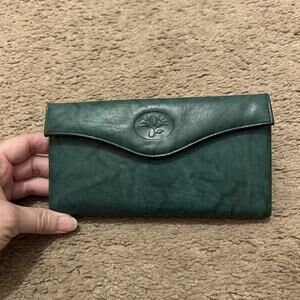 Buxton Top Grain Cowhide Green Wallet Check Book